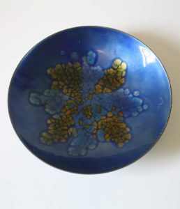 mid century copper enamel plate